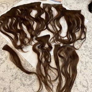 16” Brown Human Hair Extensions